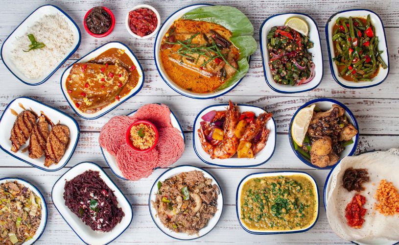 Selection of dishes at The Coconut Tree
